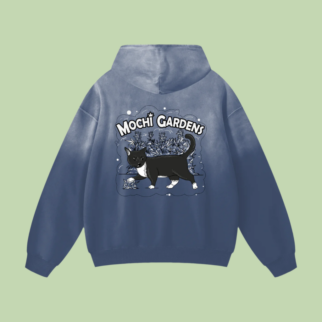 Purple Nug x Grayscale | Monkey Wash Mochi Gardens Hoodie - 400 GSM