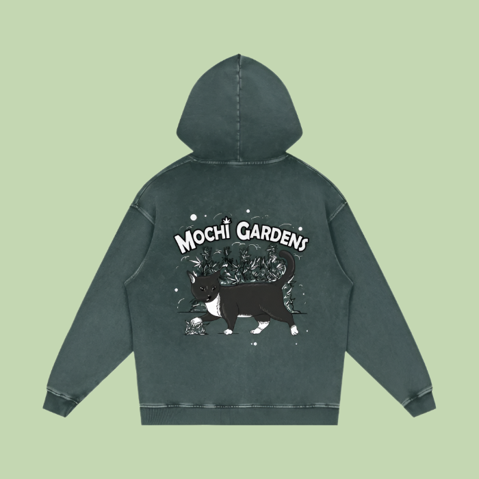 "Head / Grayscale Logo" Acid Wash Hoodie - 420 GSM