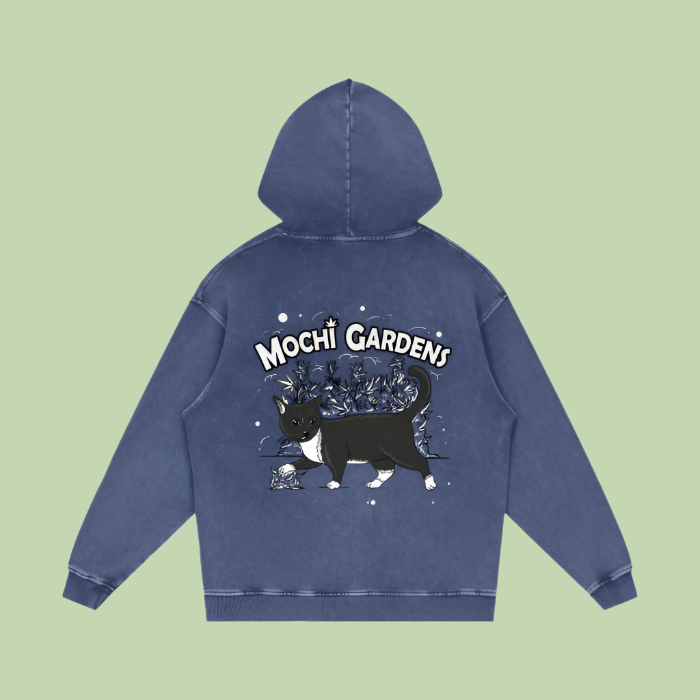 "Head / Grayscale Logo" Acid Wash Hoodie - 420 GSM