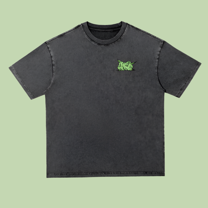 "Nug / Classic Logo" Heavyweight Acid Wash Tee - 300 GSM