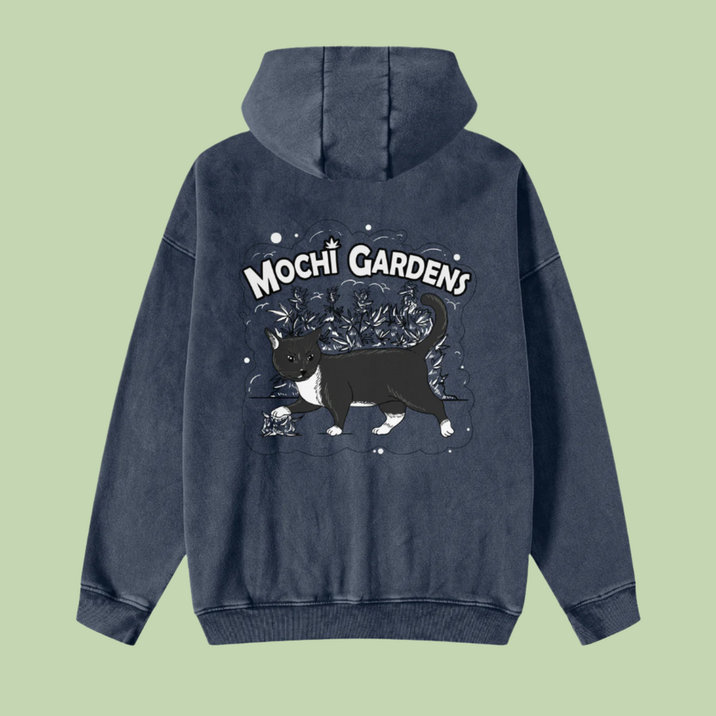 Head Smoke x Grayscale | Snow Washed Zip-Through Mochi Gardens Hoodie