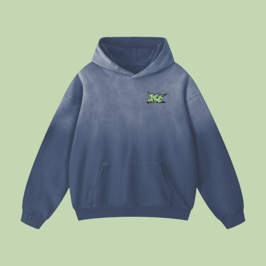 Purple Nug x Grayscale | Monkey Wash Mochi Gardens Hoodie - 400 GSM