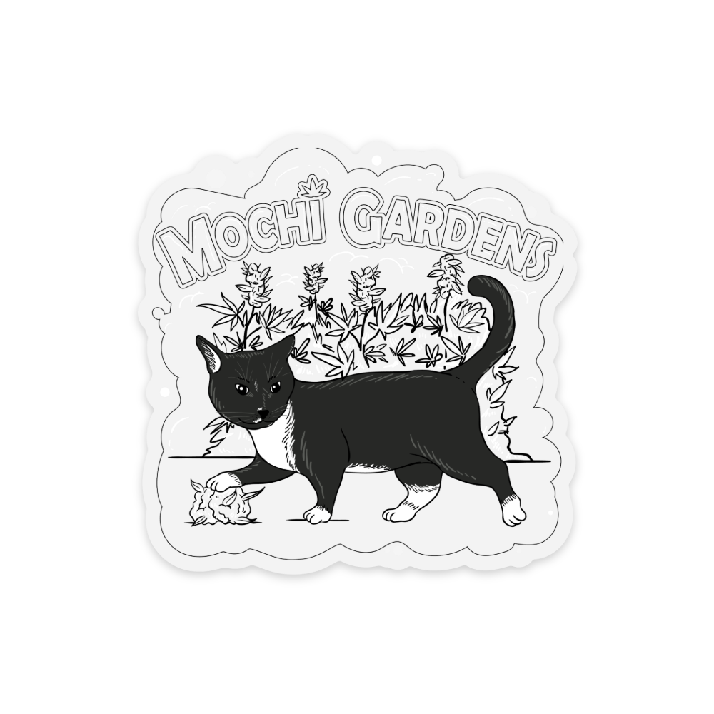 Mochi Gardens Logo Transparent 3" Sticker